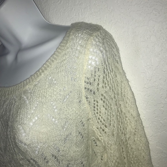 Frenchi Crop Open Weave Sweater M - Picture 5 of 6